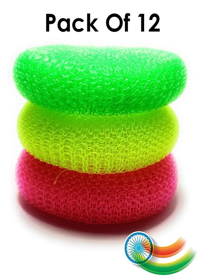 Magic Providers Scratch-Proof Plastic Wool (Pack of 12) | Super Strong Nylon Scrub | Best for Non Stick Utensils Dish Washing Scrubber for Utensils - Image 2